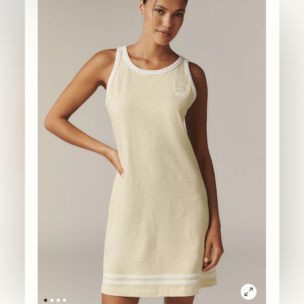 Anthropologie Sundry Yellow Cotton Tank Style Dress NWT Size X-Large